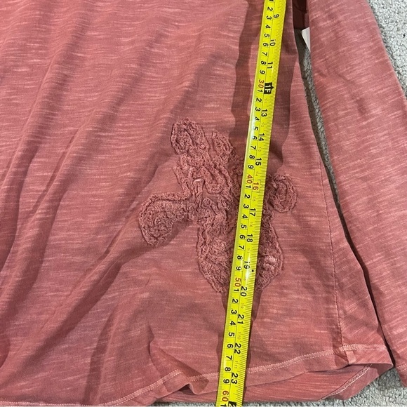 Soft Surroundings 100% Cotton Appliqué Cowl Neck Space Dye Sz M NEW - Picture 2 of 6